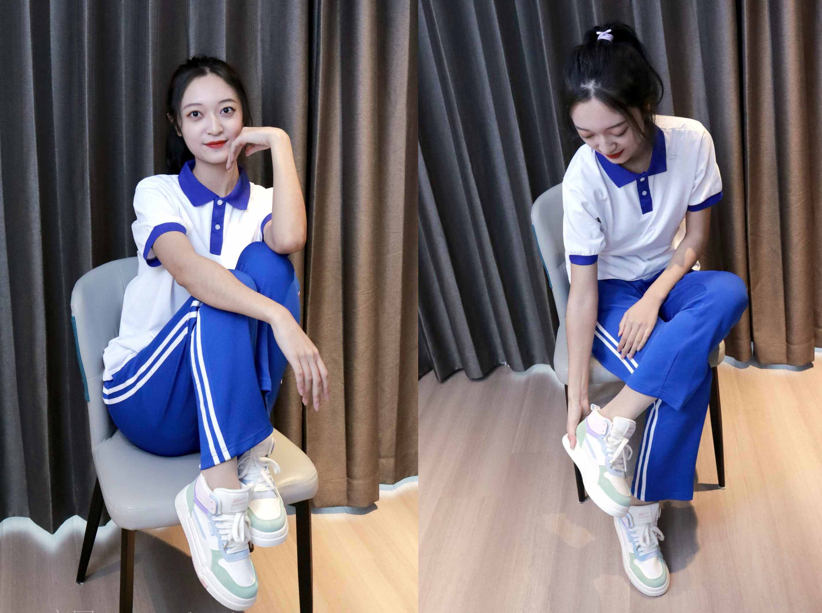 [初夏女神]NO.001 依依~校服搭配37码运动鞋拍摄