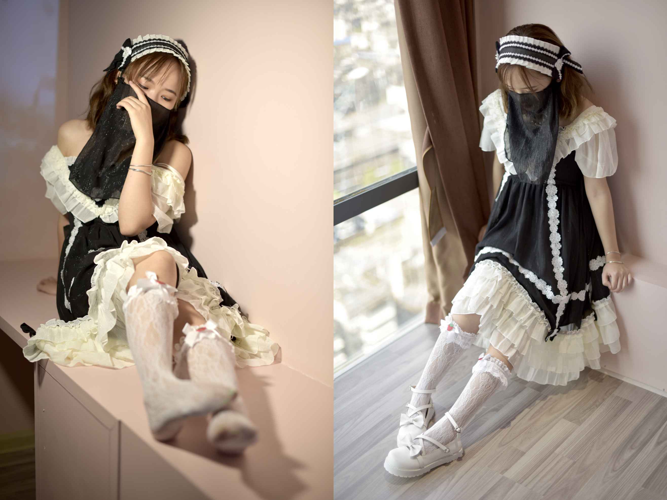 约漫展lolita妹妹拍害羞小脚