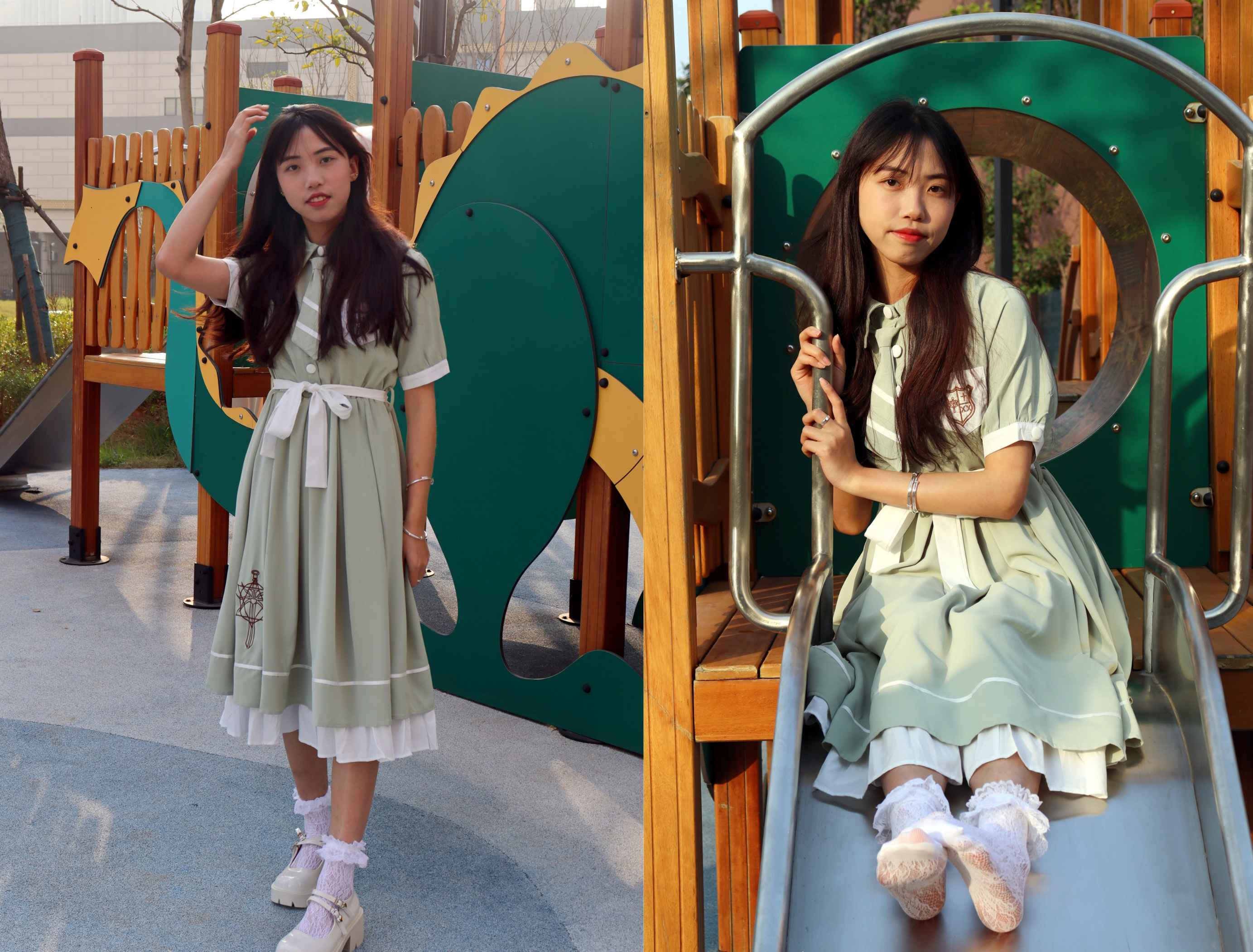 [初夏女神]NO.002 雪糕~法式复古连衣裙搭36码白皮鞋