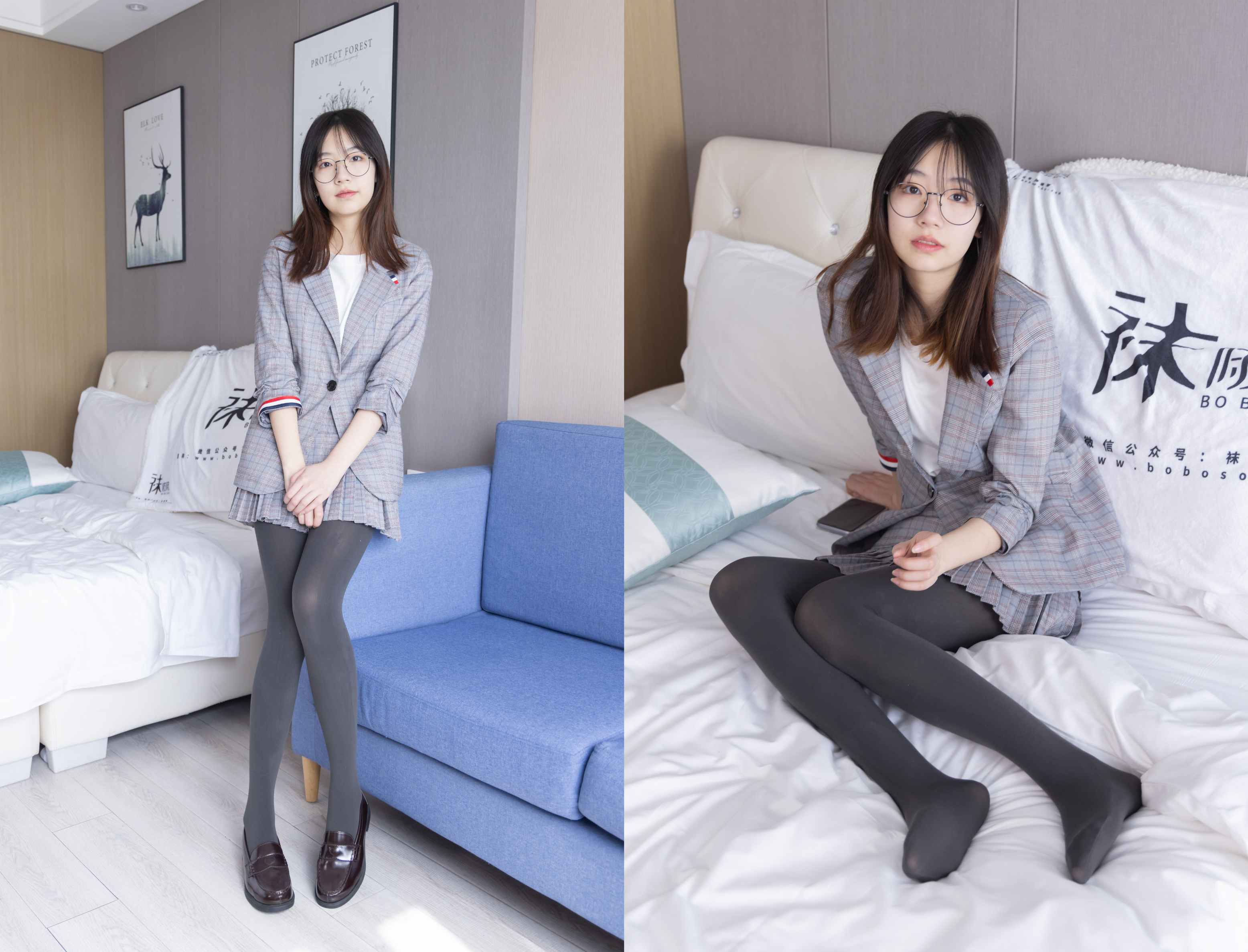 [袜啵啵]210期 小甜豆-皮鞋、厚灰丝、ol装