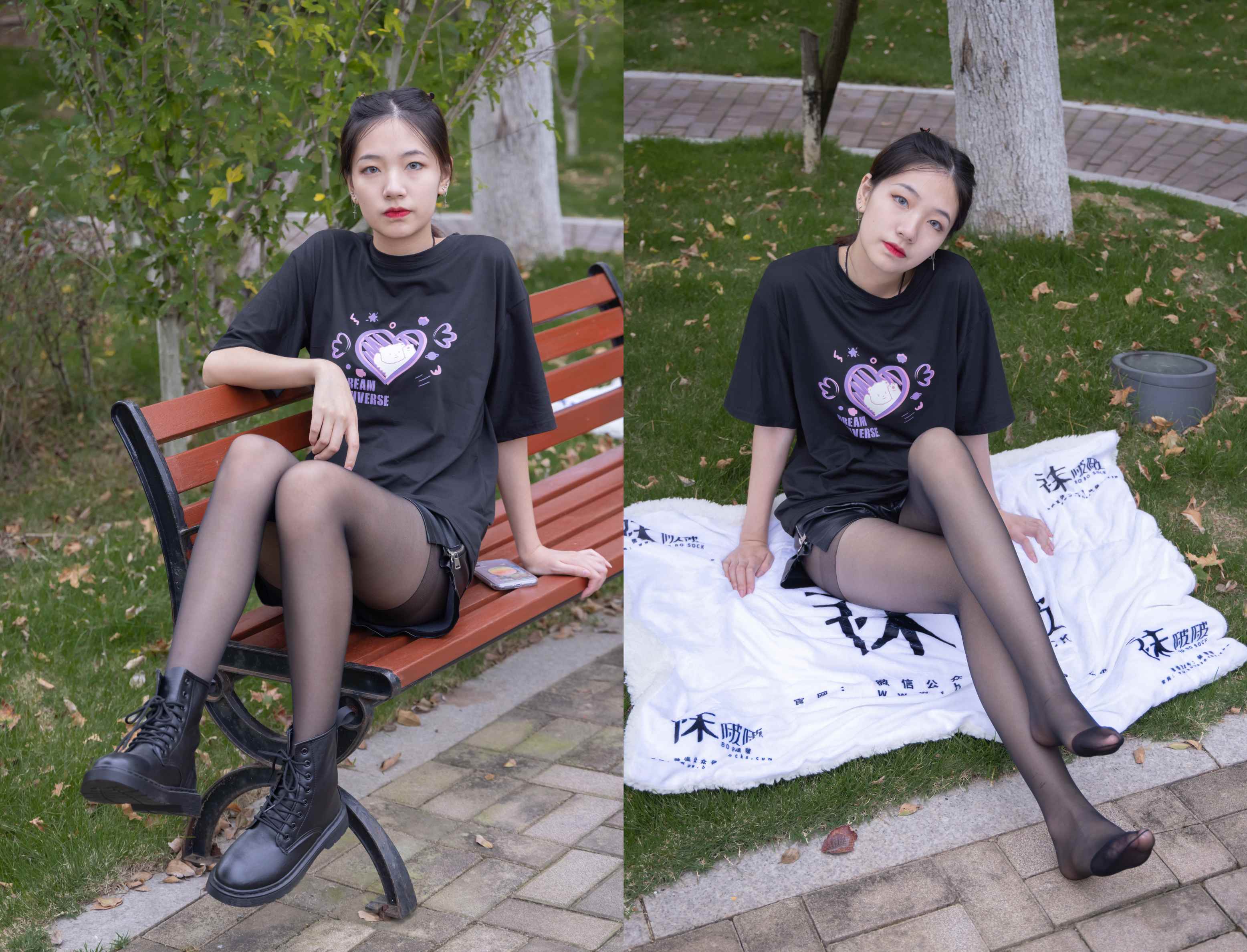 [袜啵啵]221期 小甜豆-马丁靴、黑丝