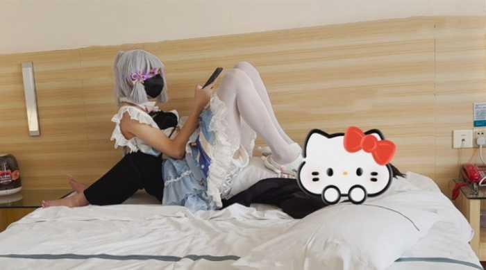 【爱秀套图】【喵咔】绫华高跟鞋兔子鞋全体重踩踏踩脖踩脸踩人 cos cosplay ACYC-4163