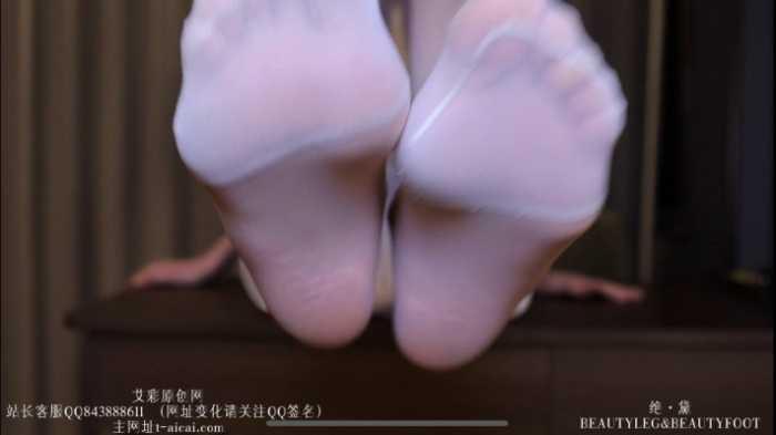 【爱秀套图】白丝秘书互动式丝袜汗脚羞辱 GD048 YC-250315-2