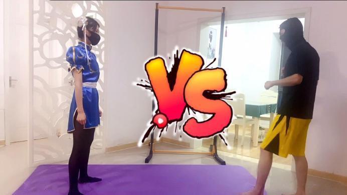 【爱秀套图】【婉儿原创】春丽绞杀挑战者 黑丝臭脚踩脸KO腿绞窒息处刑 YC-230715-2