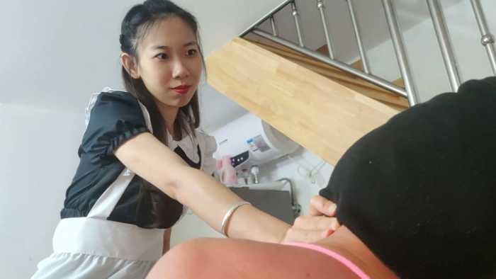 【爱秀套图】捆绑局：小鱼女神肉丝高跟捆绑，耳光审讯鞭打间谍 YC-250404-4