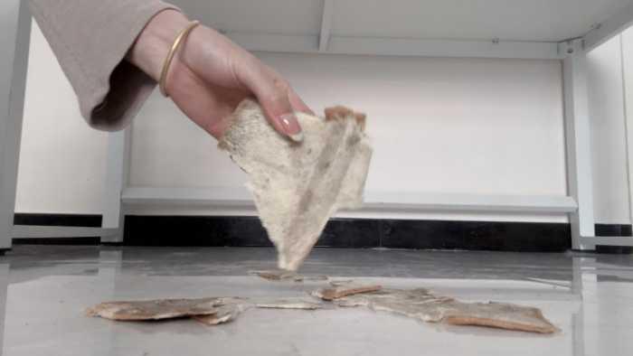 【爱秀套图】【莓子】边辱骂贱狗边制作小皮鞋底踩狗粮面包 YC-250412-3