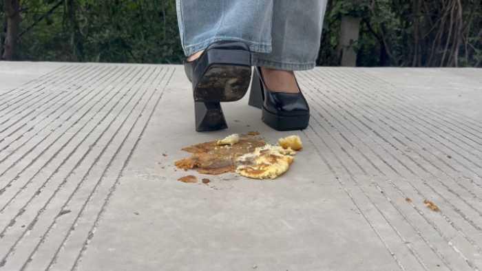 【爱秀套图】大美10cm高跟鞋踩蛋糕 YC-250424-2