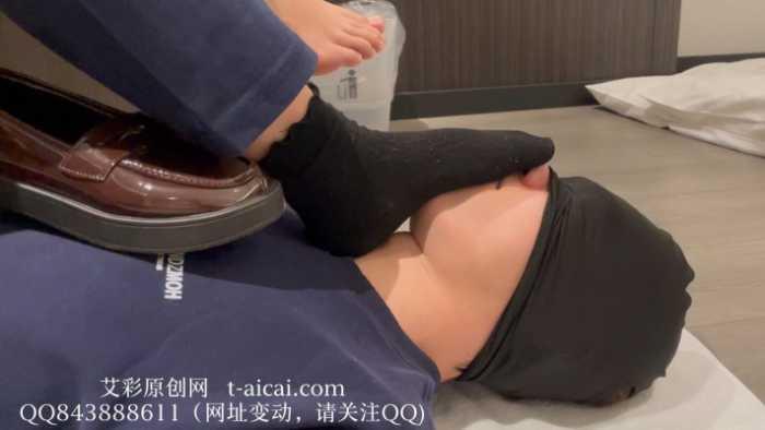 【爱秀套图】【静琪】黑色棉袜裸足窒息，棉袜塞嘴 JS250512~2