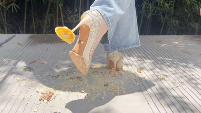 【爱秀套图】【大美】15cm银色细高跟鞋踩零食大礼包 YC-250509-4