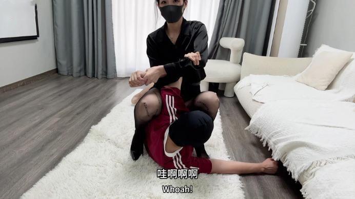 【爱秀套图】【婉儿】OL黑丝女杀手白丝套头绞杀瑜伽裤 ACYC-4597