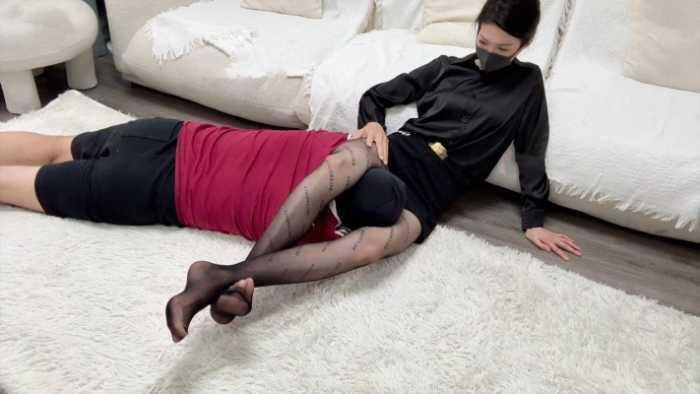 【爱秀套图】【婉儿】OL黑丝女杀手白丝套头绞杀瑜伽裤 ACYC-4597