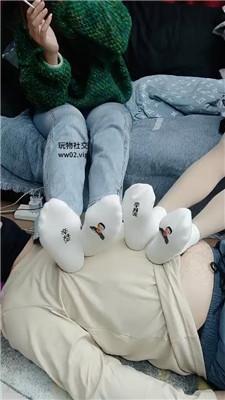 咩祖双S-原味白袜脚玩家奴/踢裆耳光 JS241101-17