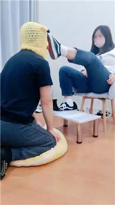 拽拽板鞋白棉袜蹂躏踩虐 JS241106-20