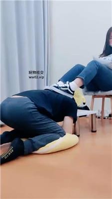拽拽板鞋白棉袜蹂躏踩虐 JS241106-20