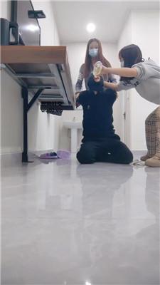 女生也能很暴力双S-袜子塞嘴重度踢踹暴揍下JS241104-20