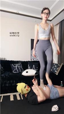 艾琳175腿夹窒息/健身后原味白袜辱/中指鄙视双视角版bf47433