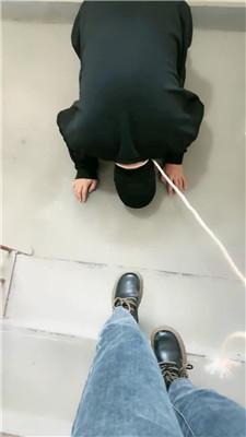 子衿殿下楼道遛狗/清理超脏短靴 JS241205-47