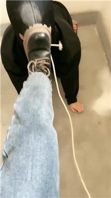 子衿殿下楼道遛狗/清理超脏短靴 JS241205-47