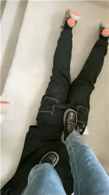 子衿殿下楼道遛狗/清理超脏短靴 JS241205-47