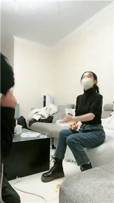 子衿殿下楼道遛狗/清理超脏短靴 JS241205-47