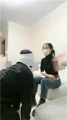 子衿殿下楼道遛狗/清理超脏短靴 JS241205-47