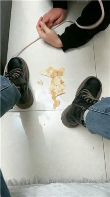 子衿殿下楼道遛狗/清理超脏短靴 JS241205-47