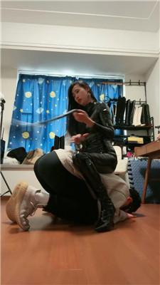 爱丽丝皮衣女神长靴虐/鞭打/骑马转胯/闻舔白袜 bf47844