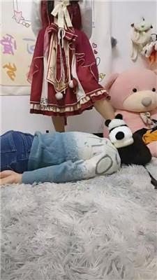 广西木木sama洛丽塔S-毛拖鞋全体重踩踏 JS241203-22