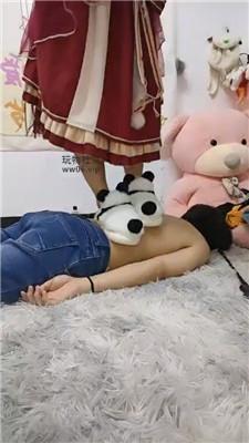 广西木木sama洛丽塔S-毛拖鞋全体重踩踏 JS241203-22