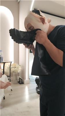 嘉昕体罚老狗-舔脏鞋底/抽耳光/嘴叼袜/喝洗脚水 JS241203-19