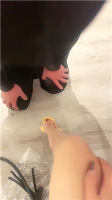 林晚晚空姐S-高跟短靴黑丝虐乘客狗 JS241210-8