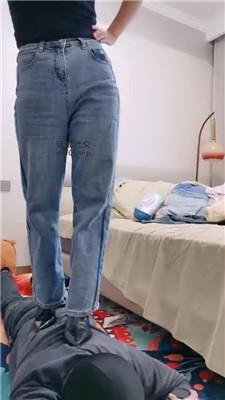 阿雅牛仔裤坐脸窒息/短靴黑丝踩 JS241208-66