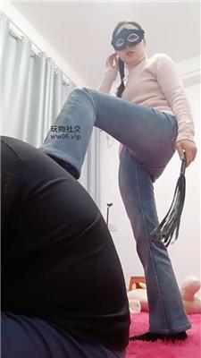 姗姗黑棉袜踩踏/鞭打虐乳 JS241208-64