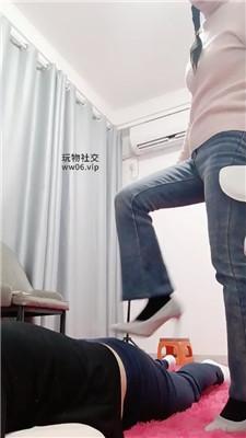 姗姗黑棉袜踩踏/鞭打虐乳 JS241208-64