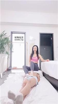 伊柔反绑-镂空白袜踩/瑜伽裤坐脸/转胯 bf47923