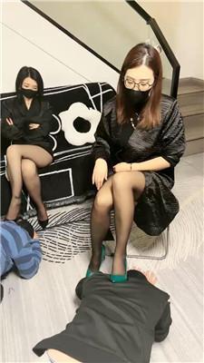 梦露双S双M-重度虐打/捆绑踢踹/舔高跟黑丝  JS241207-8