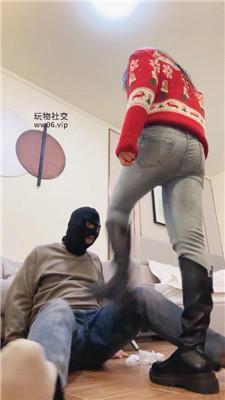妮蔻长靴踩踏踢踹/强制闻白船袜/毁容式踩脸 bf48317