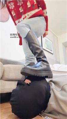 妮蔻长靴踩踏踢踹/强制闻白船袜/毁容式踩脸 bf48317