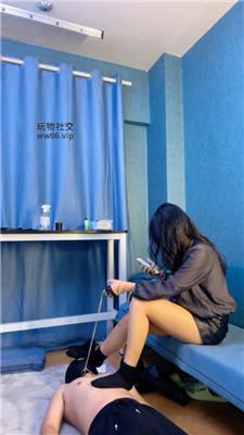 小雨大人卷发女神S-黑棉袜气味辱/耳光/鞭打长靴踩虐 JS241214-6