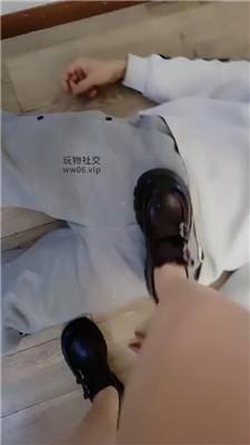 九月皮鞋白袜踩虐/滴蜡/脚深喉/袜子塞嘴 JS241213-41