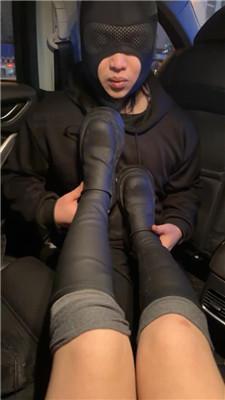 素人挖掘机手捂窒息/清理脏长靴/闻舔及膝棉袜 JS241222-14