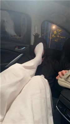 素人挖掘机拖鞋白袜素人女神车内调 JS241220-10