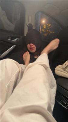 素人挖掘机拖鞋白袜素人女神车内调 JS241220-10