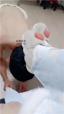 南月女神枷锁口塞堵嘴/毛拖鞋白袜踩/脚下喂食 JS250102-11