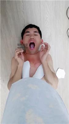 南月女神枷锁口塞堵嘴/毛拖鞋白袜踩/脚下喂食 JS250102-11