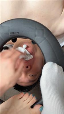 金融女主清理脏长靴白袜/圣水嘴洗袜子 JS241224-9