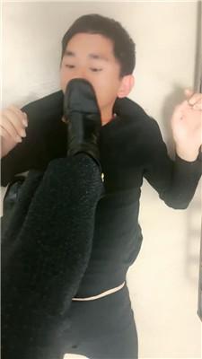 薇薇情侣主手铐囚禁狗奴鞭打/高跟短靴踩 JS250107-49