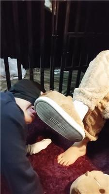 尊主毛拖鞋捂白袜强迫舔 JS250108-8