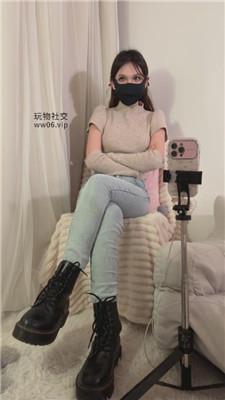 【爱秀套图】【夏桑】马丁靴脏白棉袜寸250104-7