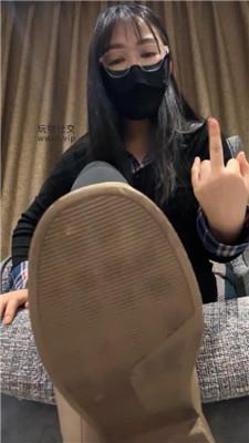 【爱秀套图】【小树】长筒靴羞辱白袜搓脚寸止控制250118-25